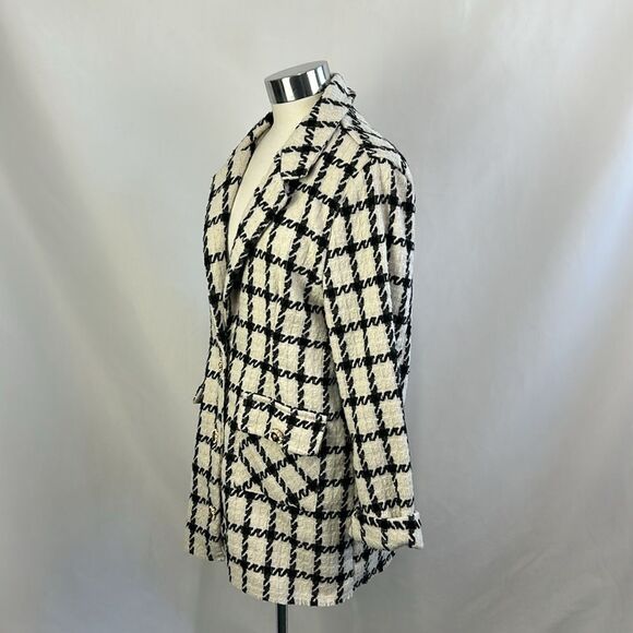 POL Black With Plaid With Beaded Buttons Jacket - Picture 4 of 7